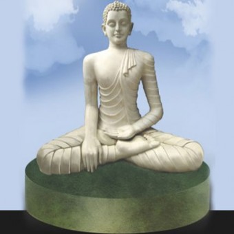 Fiber glass buddha statue